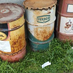 Antique Oil/ Grease  Drums 