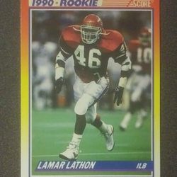 1990 Score Lamar Lathon Houston Oilers #631 Rookie RC Football Card Vintage Collectible NFL
