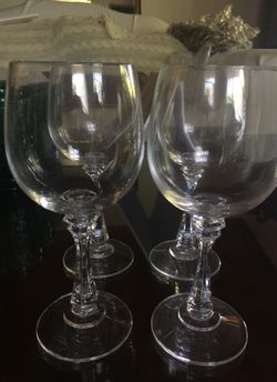 4 Crystal wine goblet