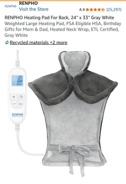 RENPHO Weighted Heating Pad for Back and Neck