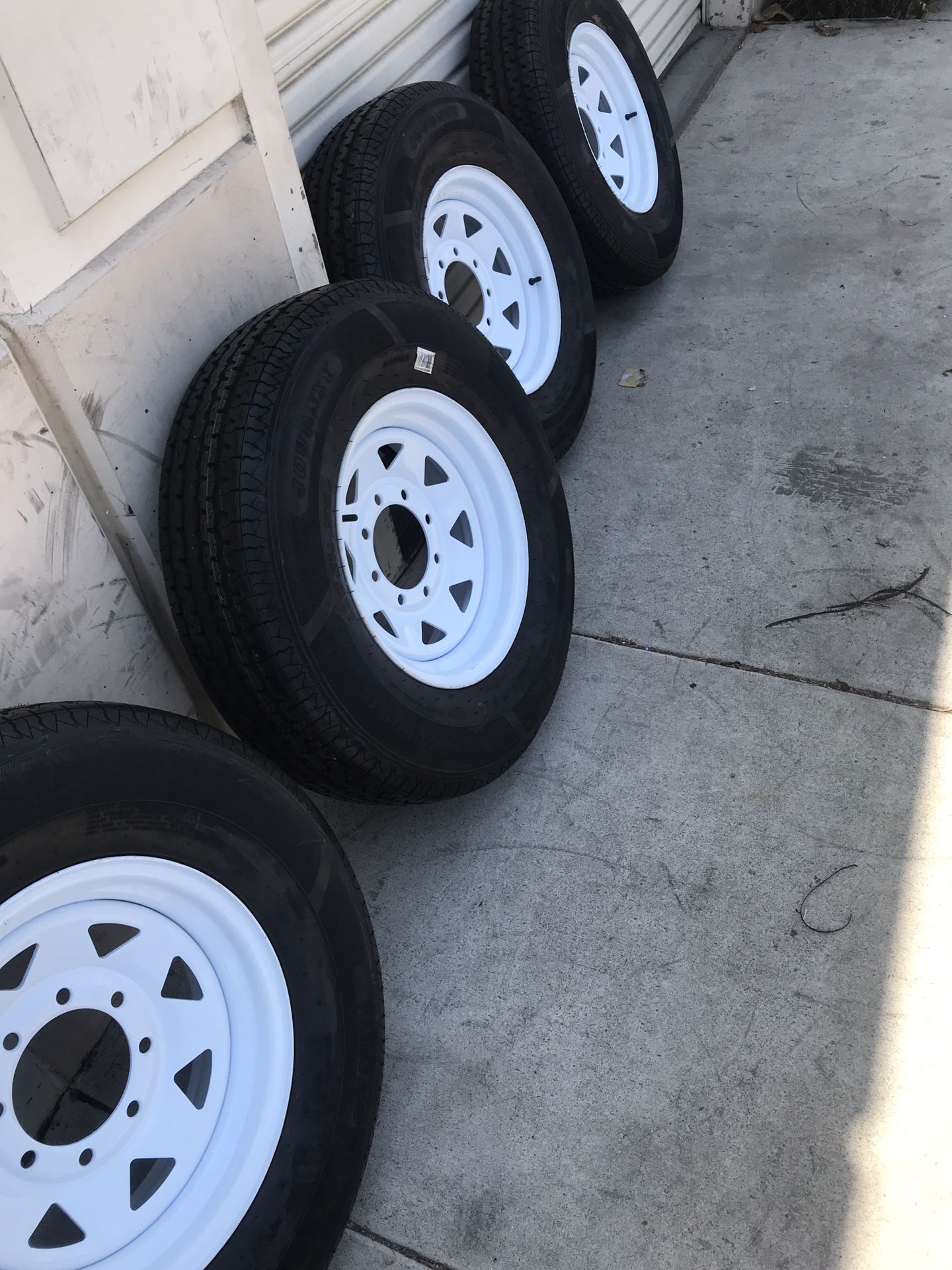 4x ST trailer tire 235x80-16 with8 lugs wheels $740 no bargain price firm