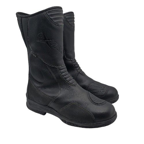 OXTAR WP Gore-Tex Black Leather Motorcycle Boot EU 40/Womens 8/Mens 7 Italy $290