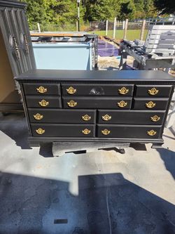 Vintage Style Black Dresser