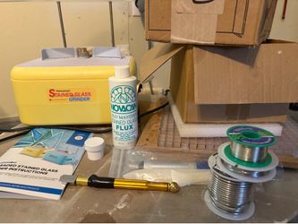 Stained Glass Grinder and Supplies