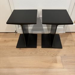 Restoration Hardware - 16” Square IBEAM Steel Square Side Table (qty 2)