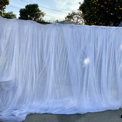 10 x 10 ft. White Sheer Backdrop