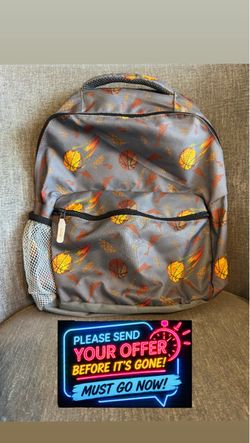 Youth Basketball Print Backpack