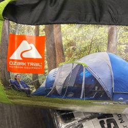 Ozark Trail 10-Person Dome Tent with Screen Porch – 3-Room Family Camping Tent with Weather Protection