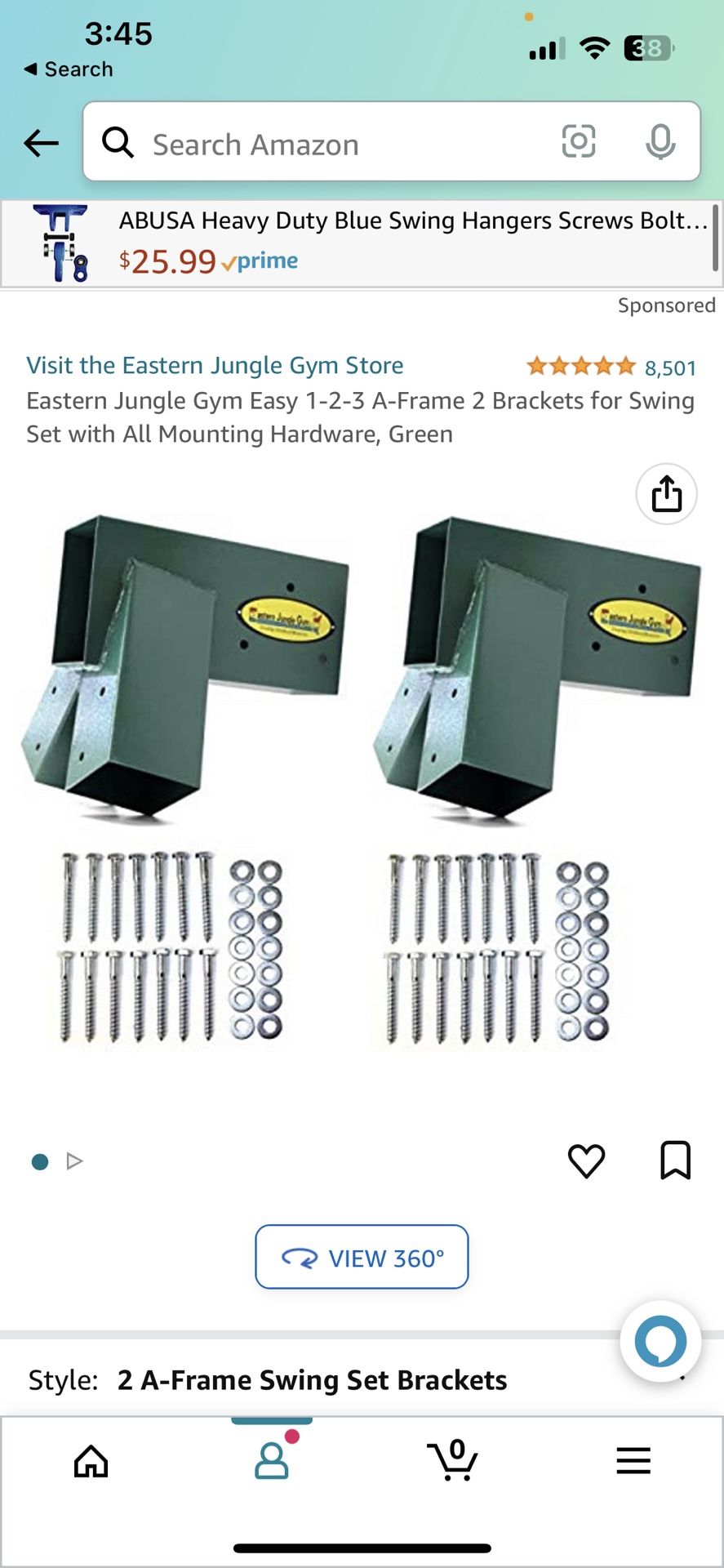 Swing set Brackets