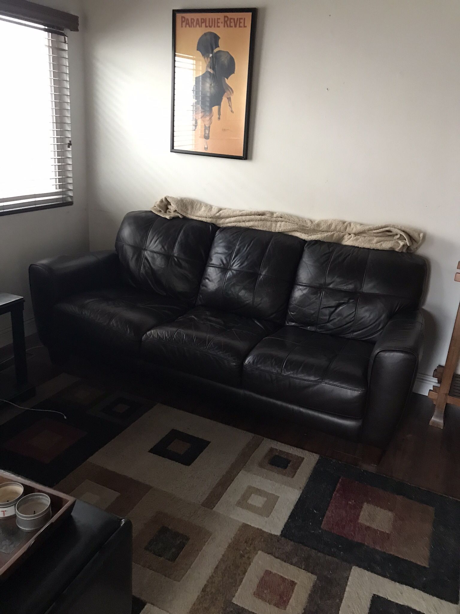 Leather Sofa Couch. Available July 13th