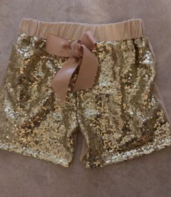 Gold sequin shorts