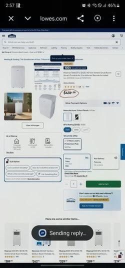 Hisense 7000 BTU Portable Air Conditioner