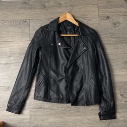 Faux Leather Jacket, Size S, New.