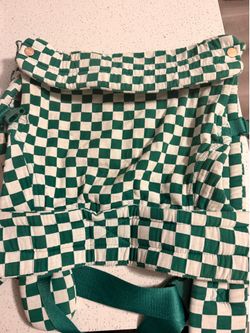 Mabè baby carrier green checkered