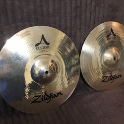 Zildjian A Custom 14 Inch Hi Hat Cymbals 