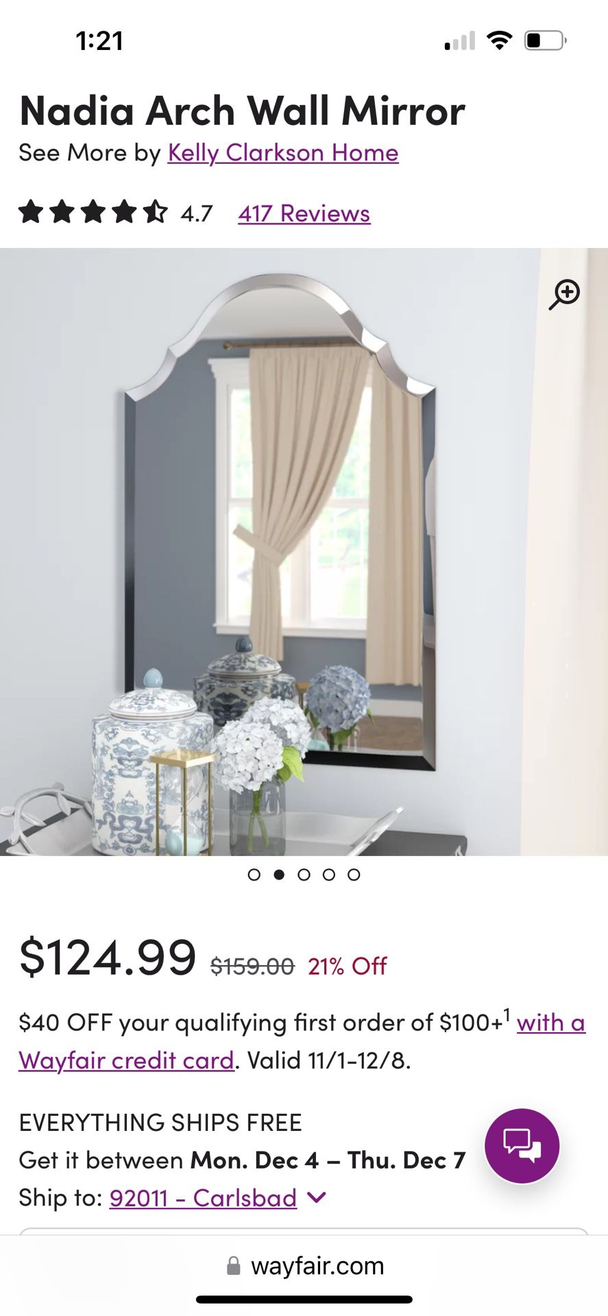 New Wayfair Mirrors 