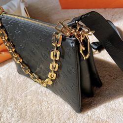 Black Gold Chain Bag