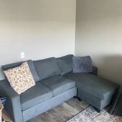 Smaller grey Couch (the Long Part Moves To Either Side) 