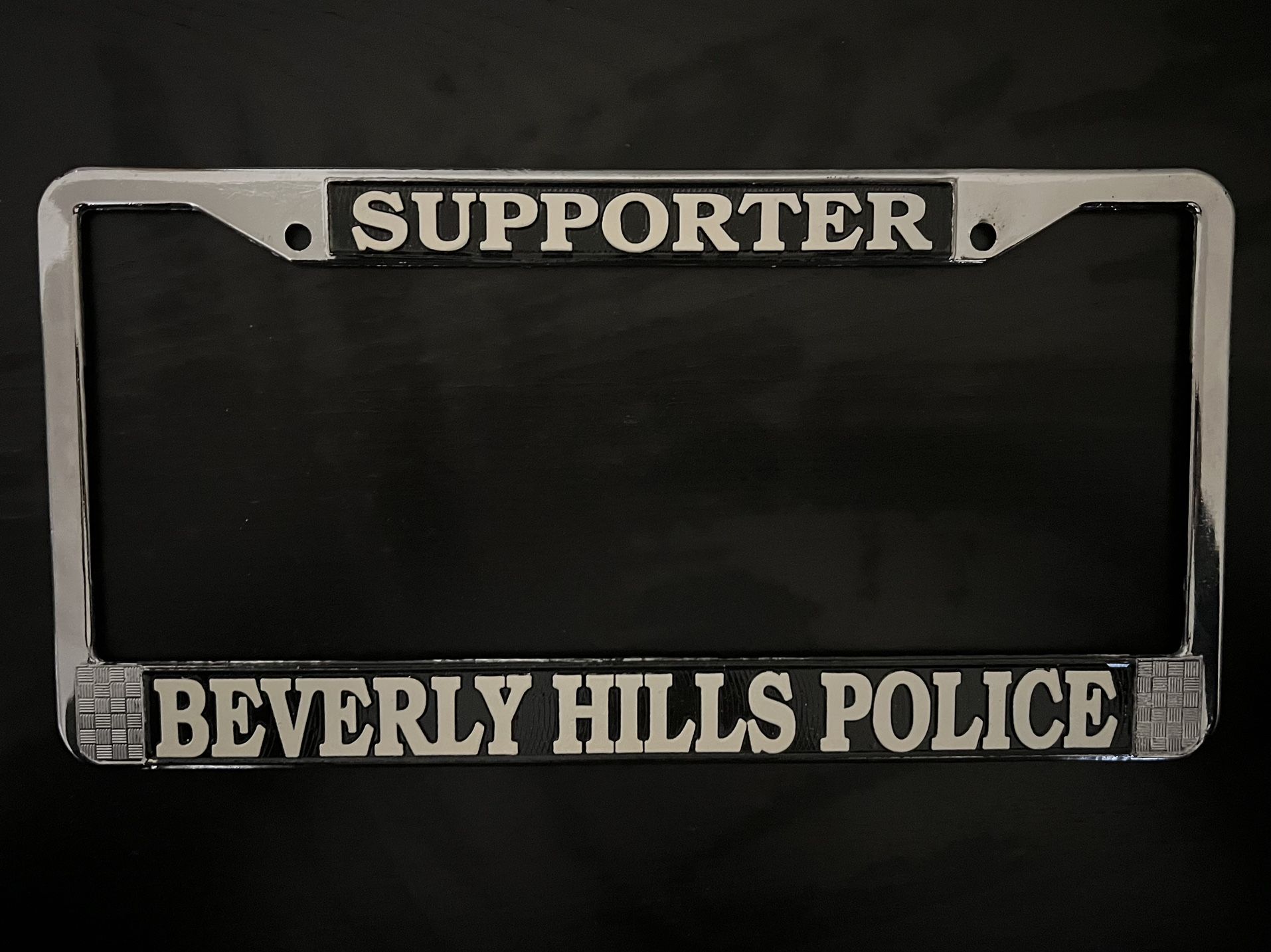 Beverly Hills Police Supporter License Plate Frame