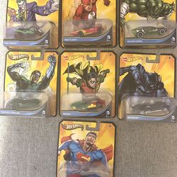 2012 Mattel Hot Wheels DC Set Of 7