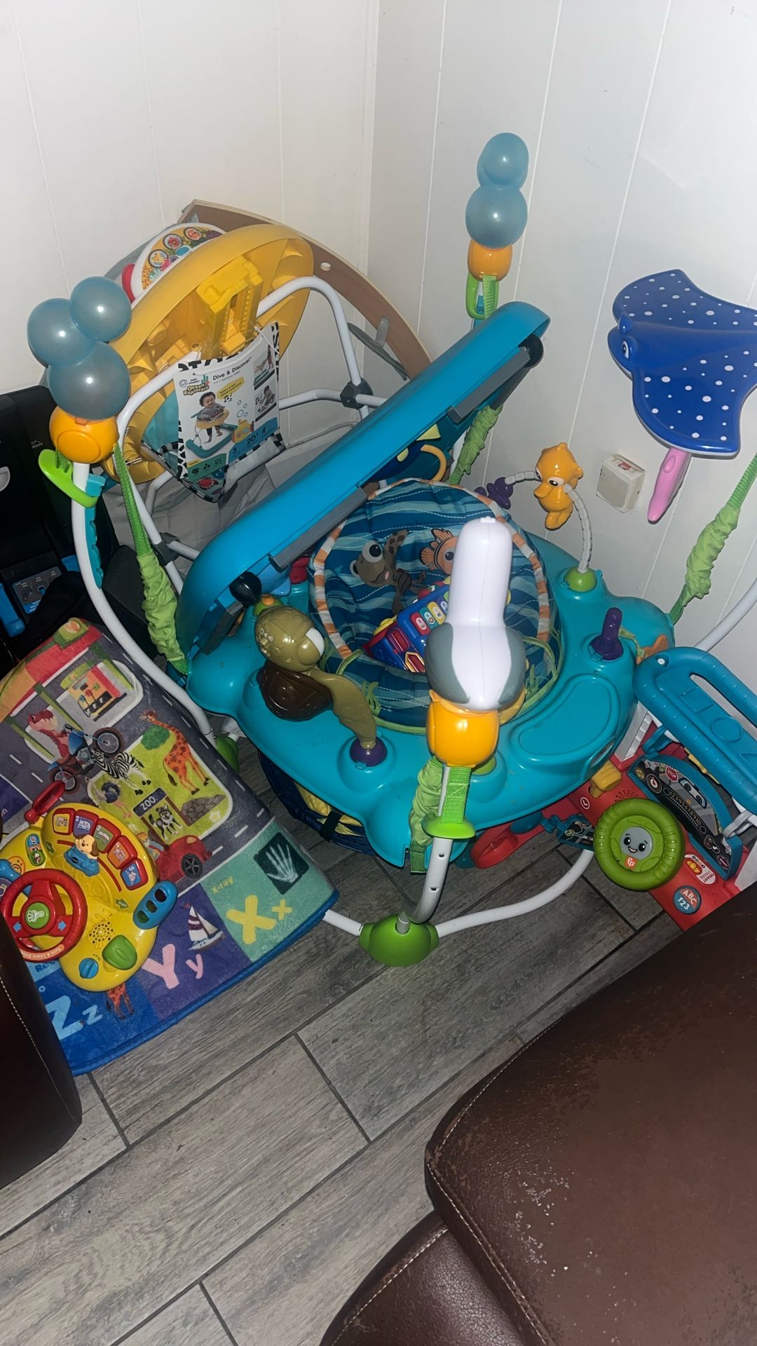 walker and play bouncie activity set brand new 