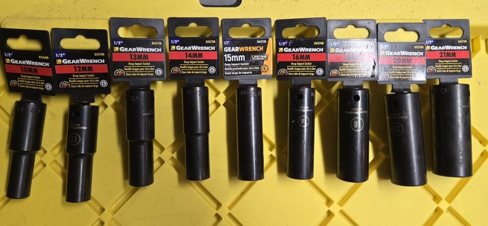 GearWrench SAE deep impact sockets