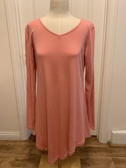 Doublju women’s Plus Size XXL V-Neck Tunic Handkerchief Longline Tunic T-Shirt Dress