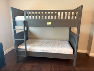 Restoration Hardware Twin Bunk Bed with mattresses