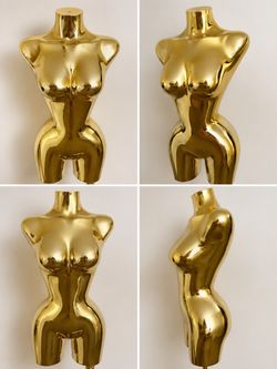 Display Mannequin Female Dress Form Mannequin Torso Full Body with Gloss Coating and Metal Base