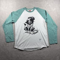 Y2K Supreme Lion Raglan Baseball SS18 Long Sleeve Men’s S White Oversized #2A