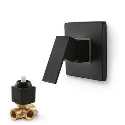 Shower Valve Bathroom Shower Control Valve Kit, Wall Mount - Matte Black