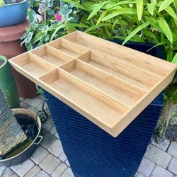 IKEA Variera Bamboo Flatware Kitchen Drawer Organizer: 19.5”W x14.5”W x 2.25”H