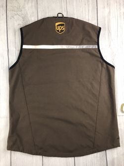 EUC! UPS United Parcel Service Wear Guard Vest Full Zip Sz Large