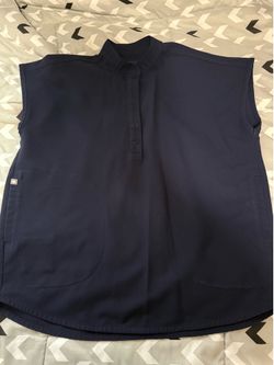FIGS Rafaela Oversized Scrub Top XXS Navy Blue