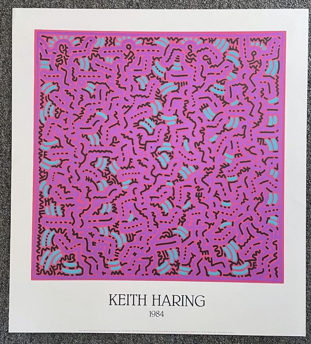 Pink, Keith Haring, 1984, 1986 Offset poster, printed on coated board