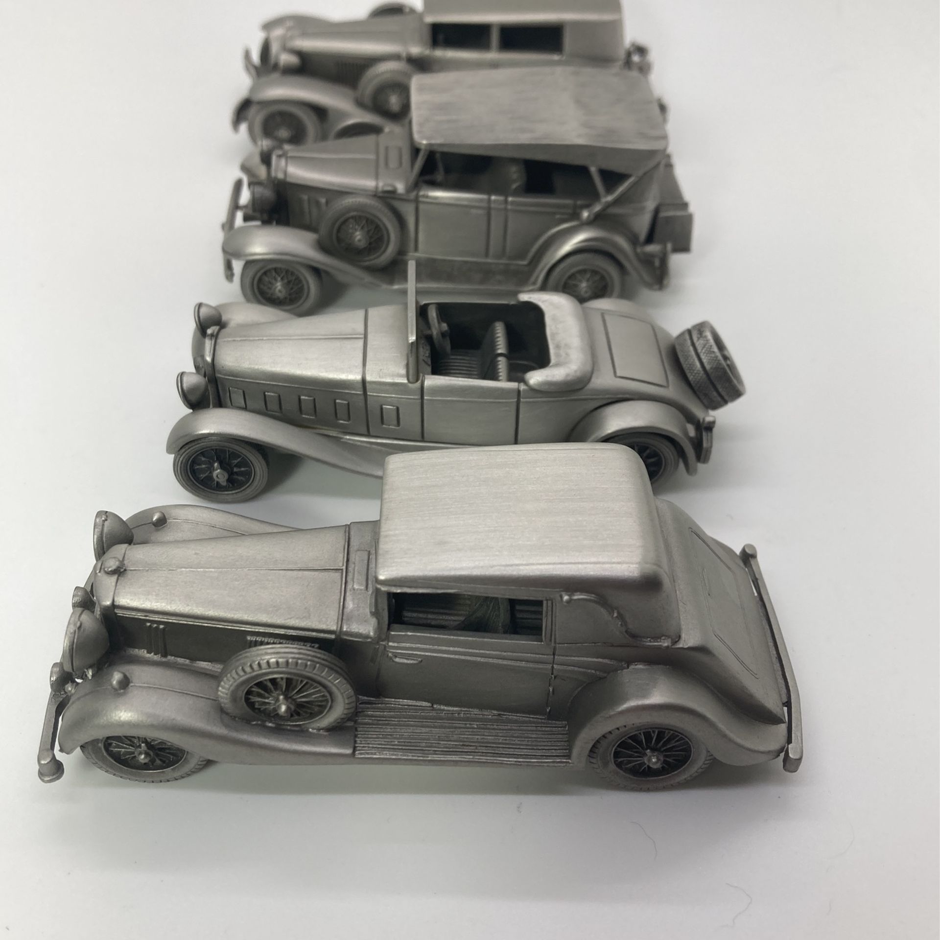 Lot of Danbury Mint Pewter 1/43 Scale Cars