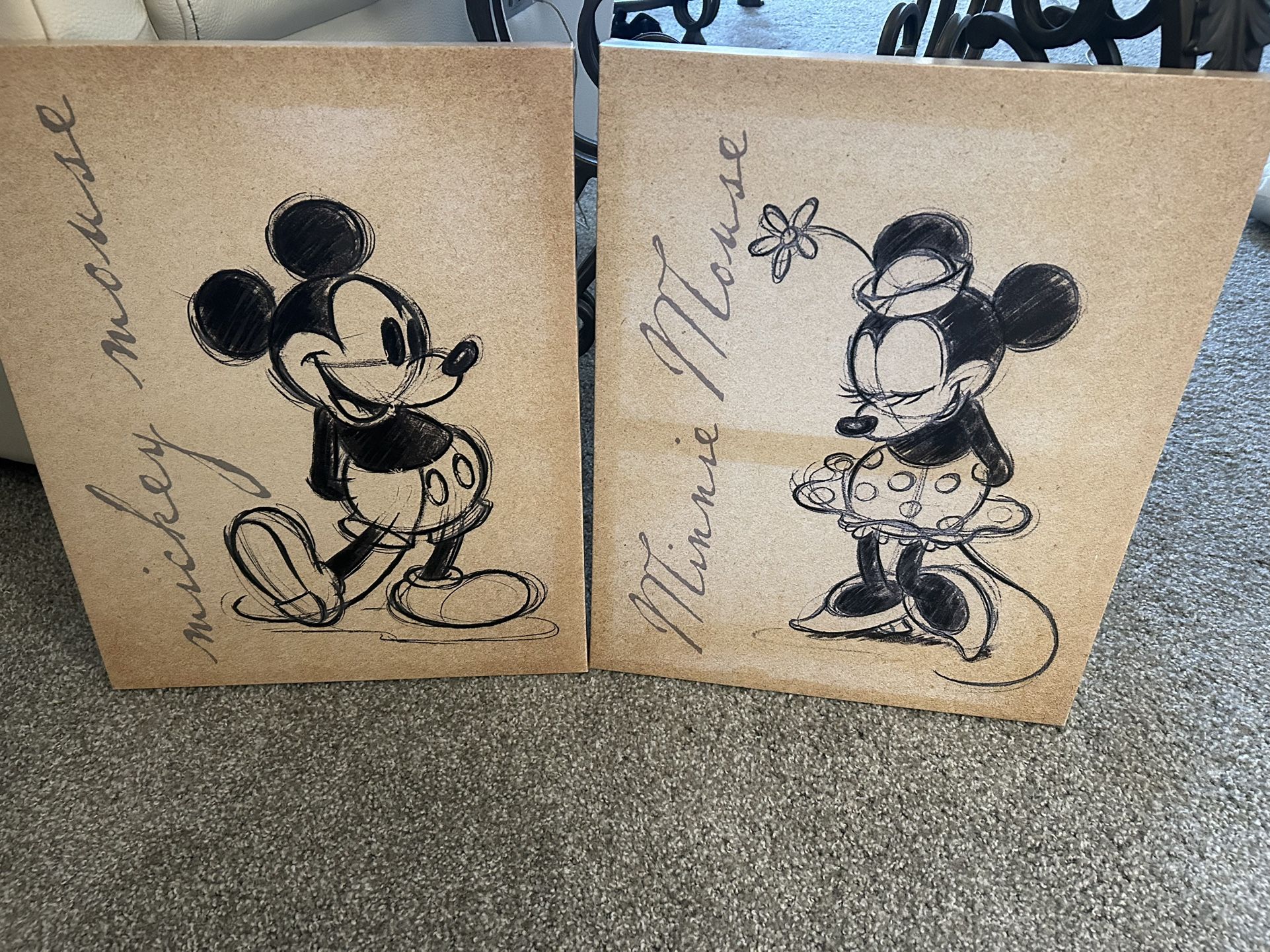 Minnie And Micky Mouse Canvas Pictures