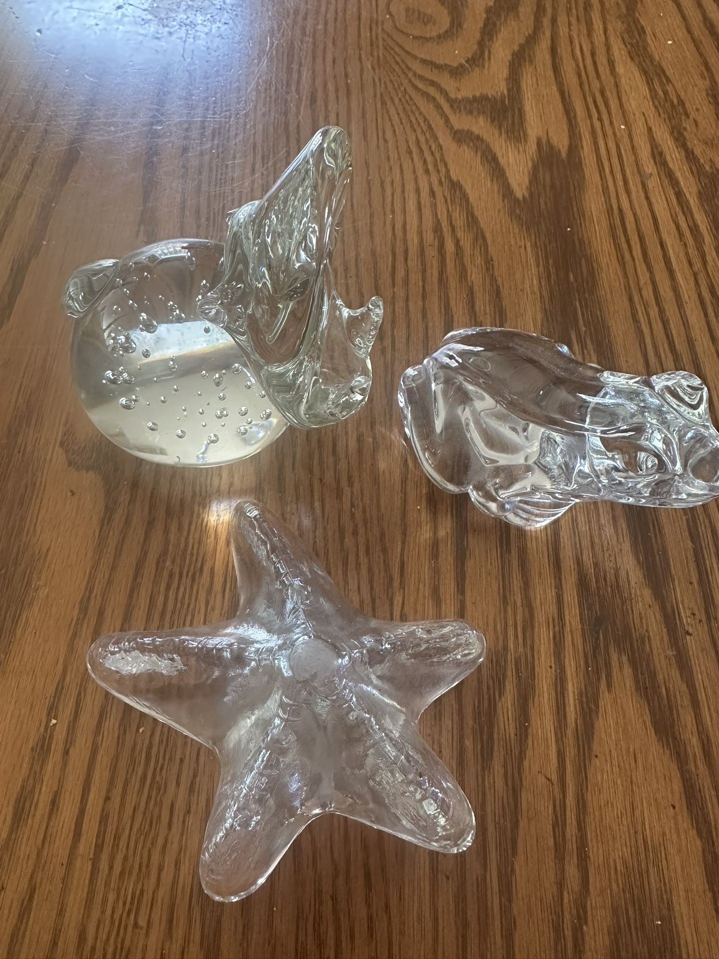Glass Figurines And Purple Vase Small