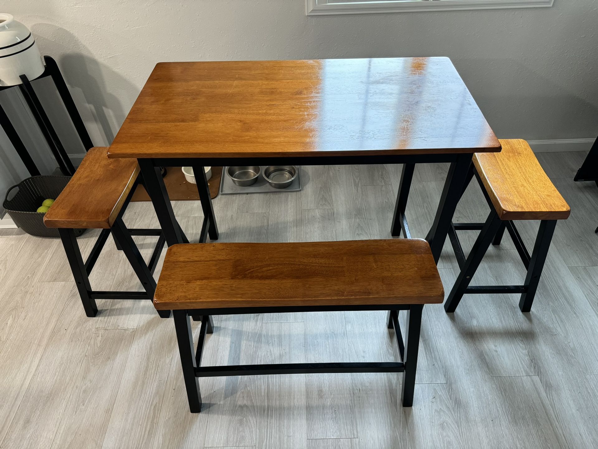 Kitchen Table with Stools & Bench