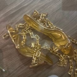 Gold Chain Heels 