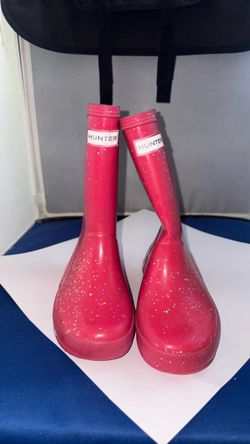 Hunter Kids Rain Boots Pink Glitter