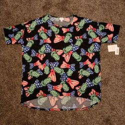 LuLaRoe Irma Shirt Independence Day Hi-Low T-Shirt Dress Top 3XL New With Tags