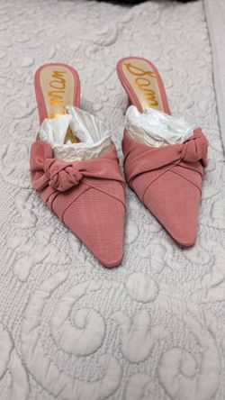 Sam Edelman Pink Pointed-Toe Knot Mules