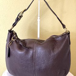 COACH💥STUNNING VINTAGE💥Brown Pebble Leather Hobo Bag