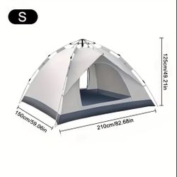 Brand new in box!3 Seconds Quick Open Automatic Pop-up Tent | With Fiberglass Poles, Oxford Cloth, All-season Zip Closure, Suitable for Hiking, Travel