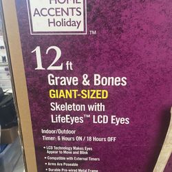 12ft Halloween skeleton LED Eyes
