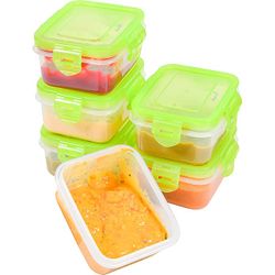 Elacra Baby Food Storage BPA Free Airtight Containers Set, Freezer & Microwave Safe, 6 Pack