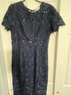 Navy blue lace dress large