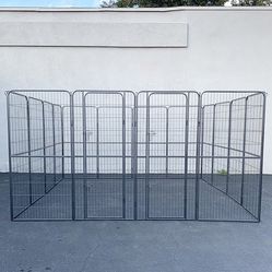 BRAND NEW $290 Dog 16-Panel Playpen, 10x10x5ft Tall Heavy Duty Pet Exercise Fence Crate Kennel Gate 