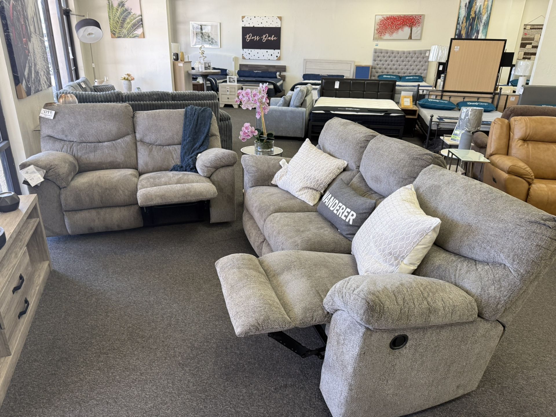 Ashley Reclining Sofa And Loveseat